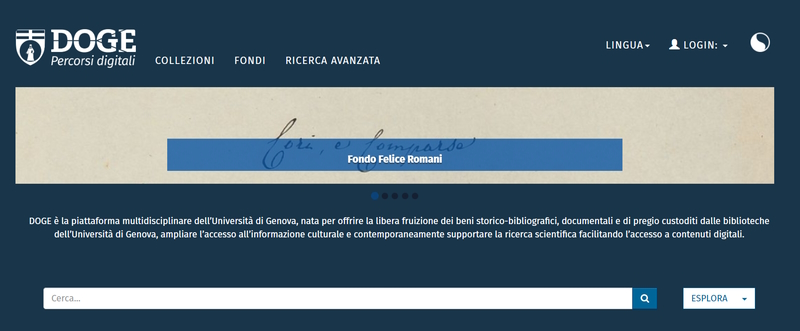 DoGe: l’Università di Genova apre la sua Digital Library