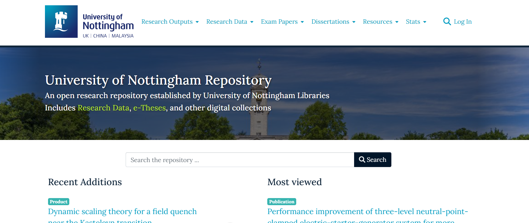Il nuovo Repository dell’Università di Nottingham basato su DSpace-CRIS