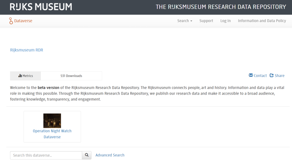 Rijksmuseum Research Data Repository